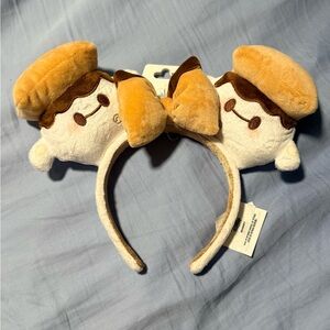 Disney Baymax Plush Character Headband with Bow - White and Brown